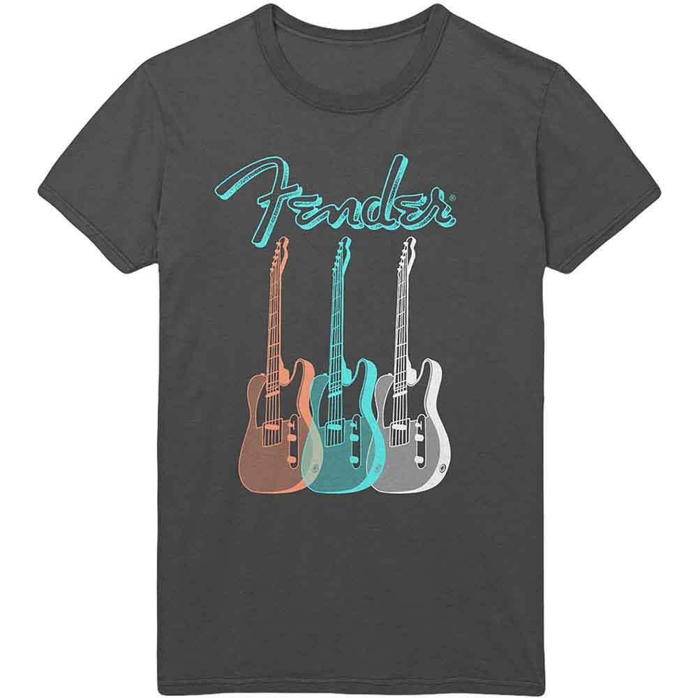 Rockoff Fender Unisex T-shirt : Triple Guitar Taille S : photo 1