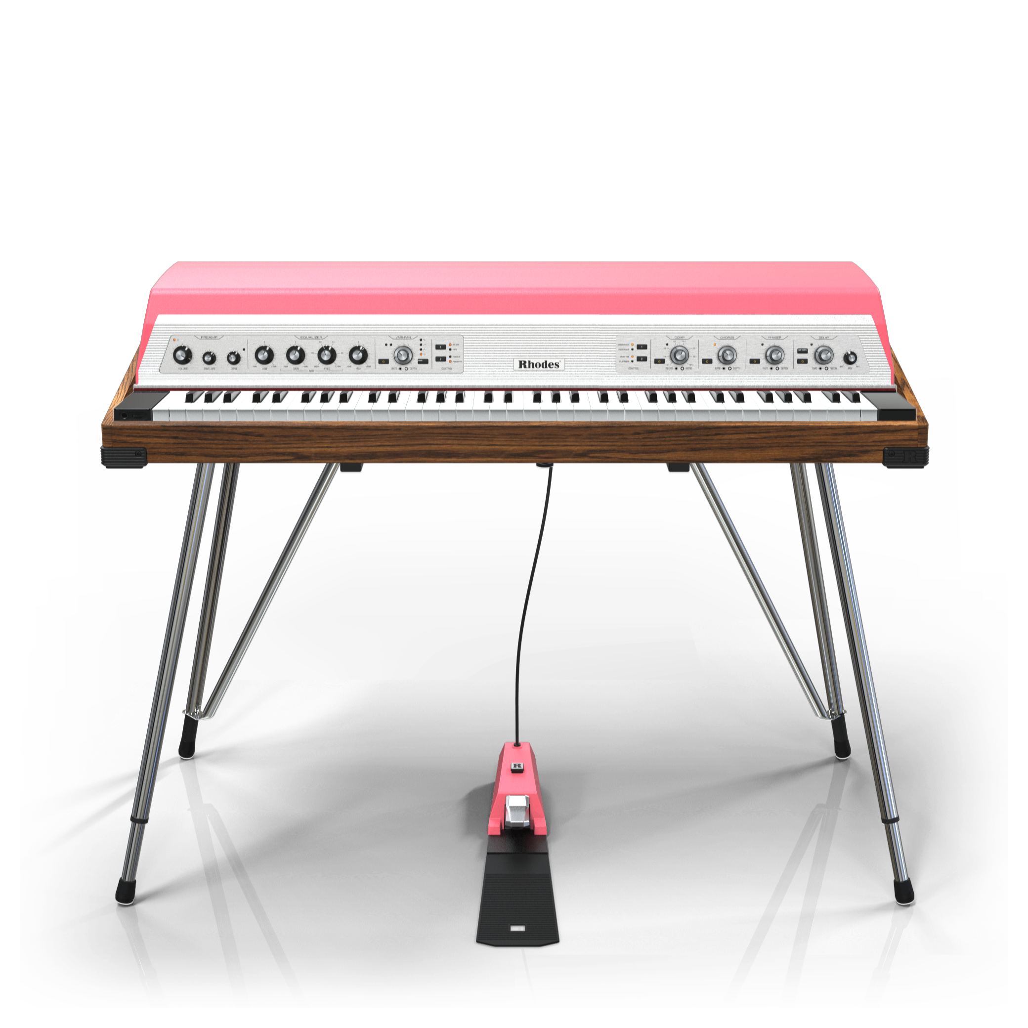 Rhodes MK8 Pink with FX Panel and walnut frame : photo 1
