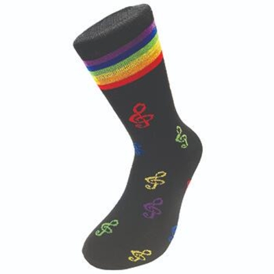 Chaussettes Multicolore Clé de sol One Size 6-11 UK/40-45 EU