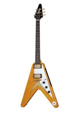 Gibson Custom Shop 1958 Korina Flying V Reissue (White Pickguard) , Natural