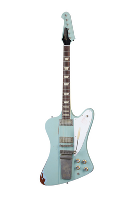 Gibson Custom Shop 1963 Firebird V With Maestro Vibrola, Antique Frost Blue Heavy Aged