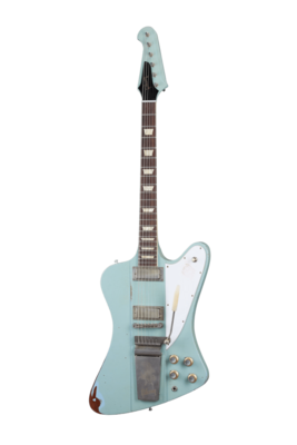 Gibson Custom Shop 1963 Firebird V With Maestro Vibrola, Antique Frost Blue Heavy Aged