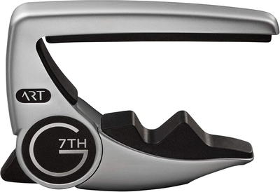 G7TH Performance 3 ART Flat Capo for 6-String Classical Guitars, Silver