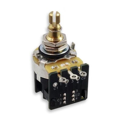 CTS POTENTIOMETER PUSH PULL SPAZIERTER ACHSEN 6mm 250K AUDIO