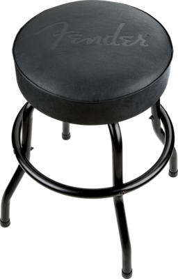 Fender Embossed Black Logo Barstool, Black / Black, 24