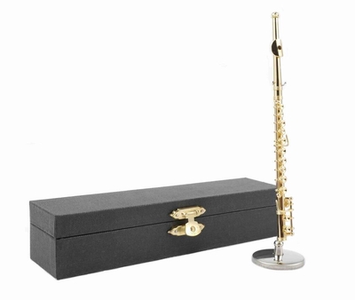 Agifty Miniature flute with stand and case (13.5 cm)