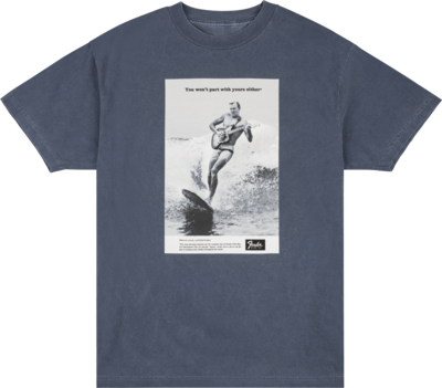 T-Shirt Vintage Ad Surfer Tee, Ocean, Taille M