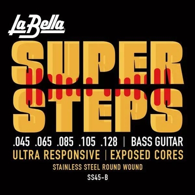 La Bella Electric Bass SUPER STEPS 5 Strings .045-.128 Exposive Core