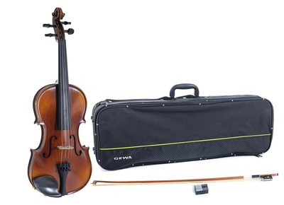 Gewa Maestro Violin Set 6 1/4 (with massaranduba bow, violin case, used chinrest and shoulder pad, rosin) Secondhand