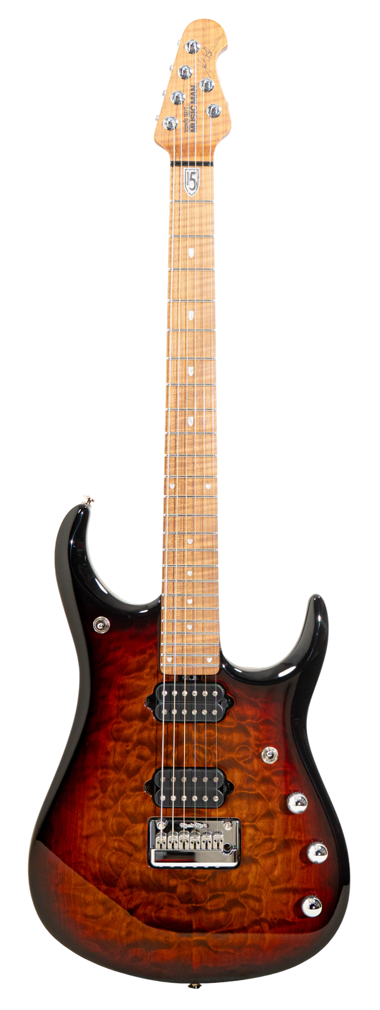 Ernie Ball Music Man JP15, Tiger Eye Quilt Top