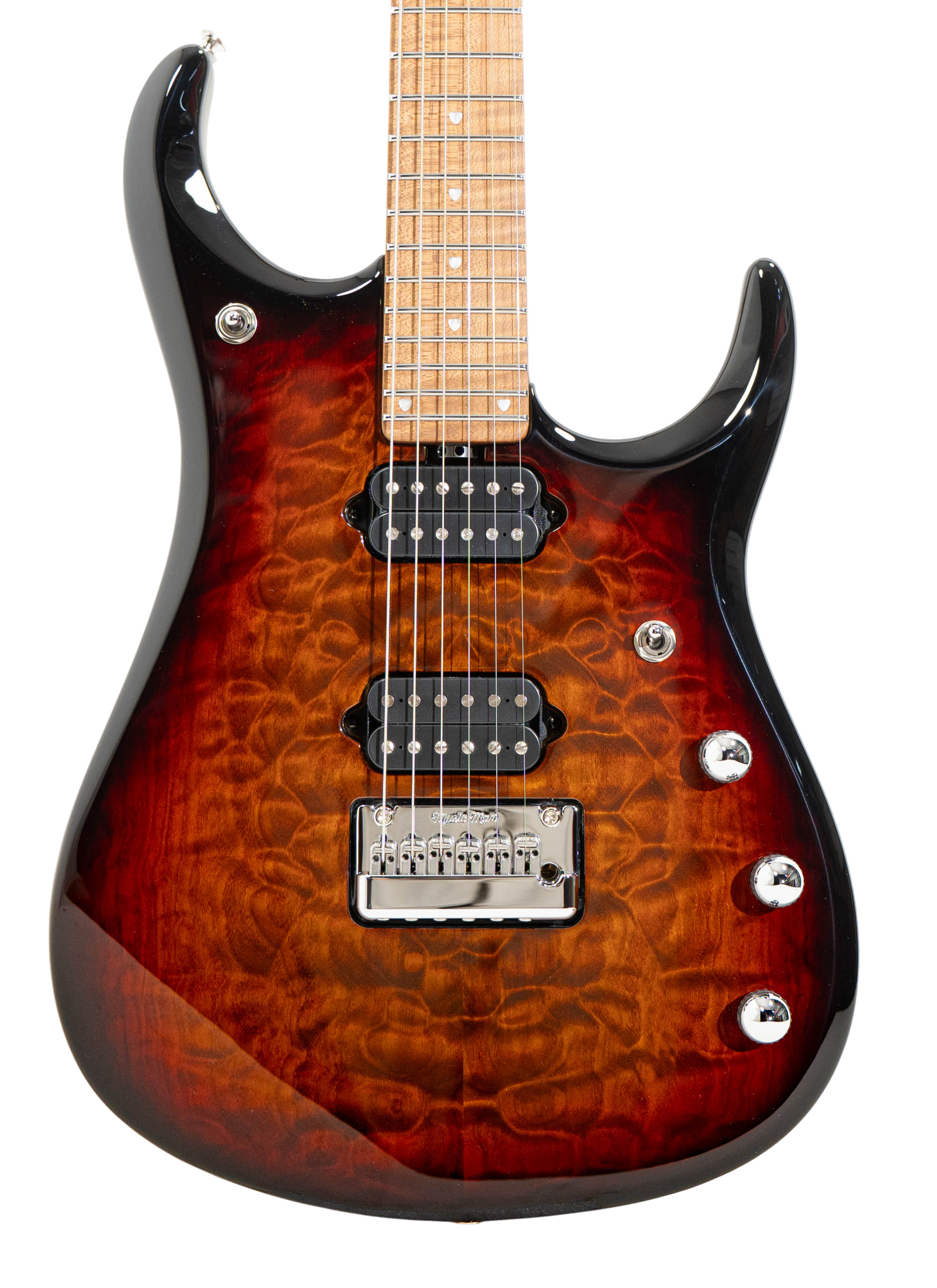 Ernie Ball Music Man JP15, Tiger Eye Quilt Top