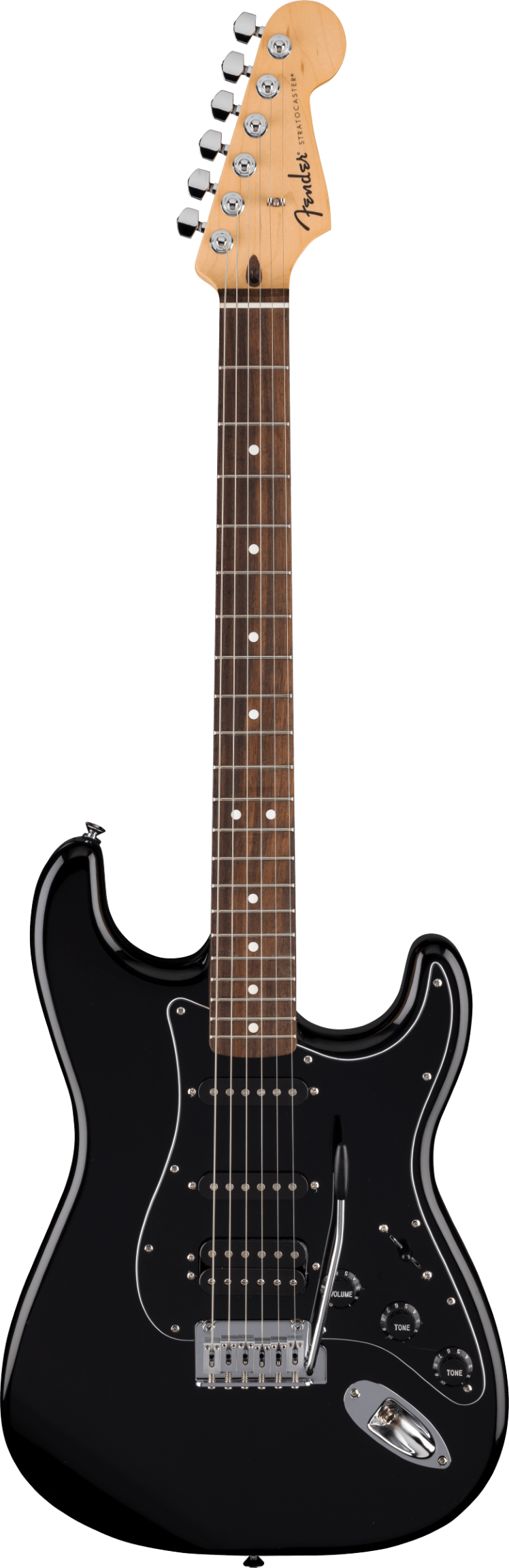 Fender Standard Stratocaster HSS, Laurel Fingerboard, Black Pickguard, Black