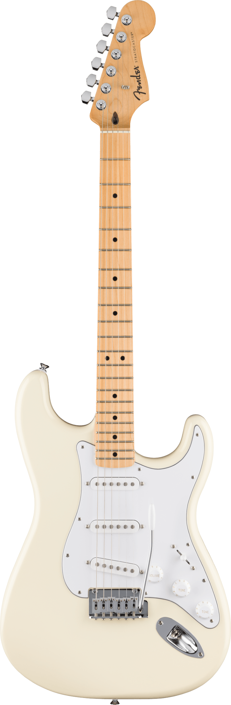 Fender Standard Stratocaster, Maple Fingerboard, White Pickguard, Olympic White