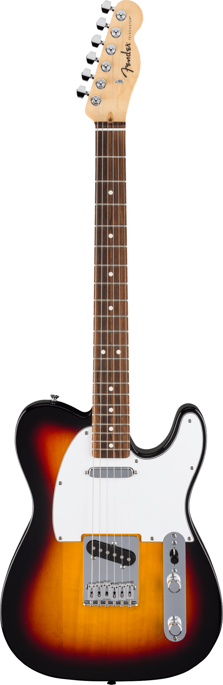Fender Standard Telecaster, Laurel Fingerboard, White Pickguard, 3-Color Sunburst