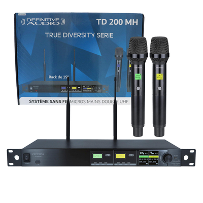 Definitive Audio TD 200 MH Dual UHF Handheld Microphones - True Diversity Series