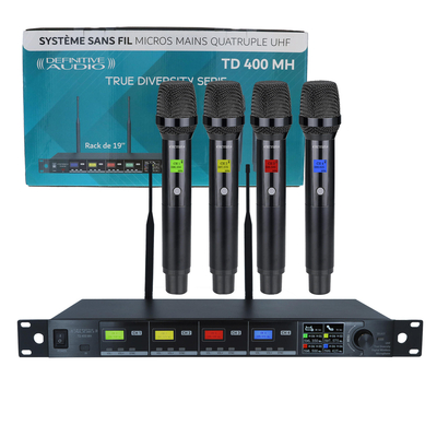 Definitive Audio TD 400 MH Quadruple UHF Microphone - True Diversity Series