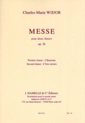 Alphonse Messe pour deux choeurs Op. 36 (Baritone Voice (Duet), SATB, Organ Acc (Duet))