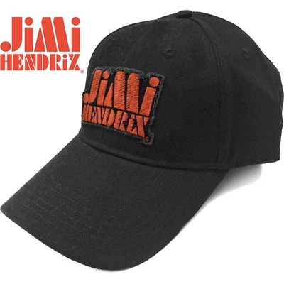 Casquette Jimi Hendrix Unisex Baseball Cap: Orange Stencil Logo (Black)