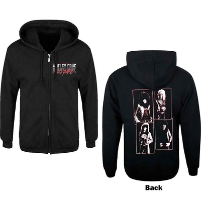 Pull Hoodie Motley Crue Unisex: 40 Years (Black) (Back Print) Taille XL