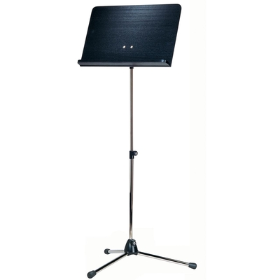 K & M 118/1 Orchestra music stand - Chrome stand black wooden desk