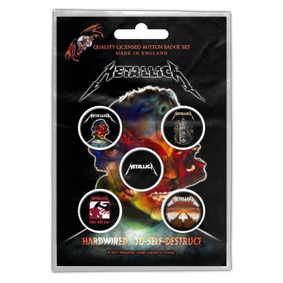 Pins Pack de Badges Metallica Button Badge Pack: Hardwired to self-destruct