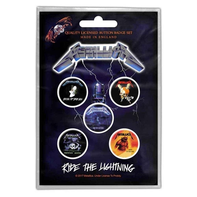 Pins Metallica Button Badge Pack: Ride the Lightning