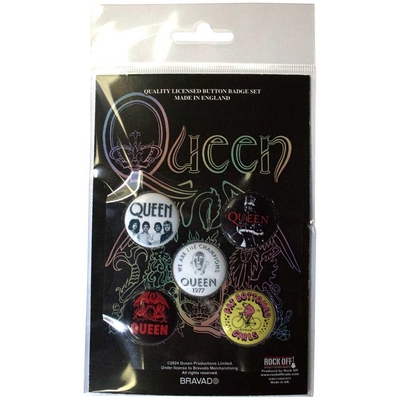 Pins Queen Button Badge Pack: Fat Bottomed Girls