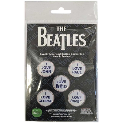Pins Pack de Badges The Beatles Button Badge Pack: I Love The Beatles