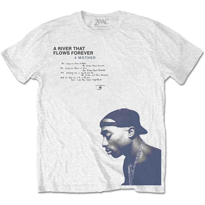 T-shirt Tupac Unisex T-Shirt: A River (White) Taille M