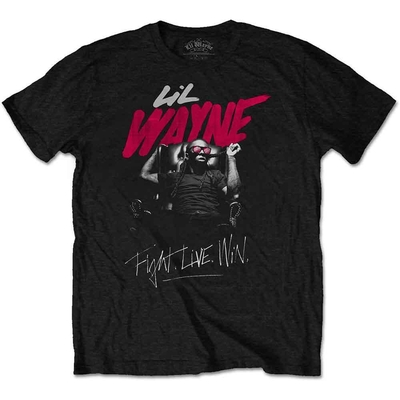T-shirt Lil Wayne Unisex T-Shirt: Fight, Live, Win (Black) Taille XXL