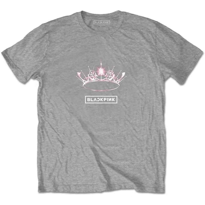 T-Shirt BlackPink Unisex T-Shirt: The Album - Crown (Grey) Taille XL