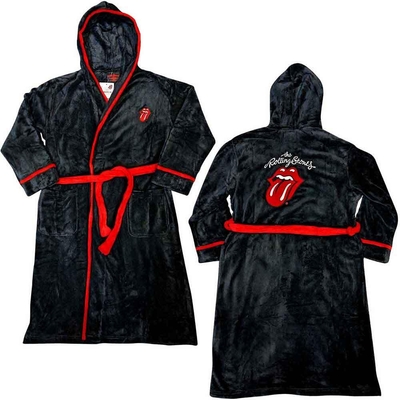 Peignoir The Rolling Stones Unisex Bathrobe: Classic Tongue (Black) Taille M/L