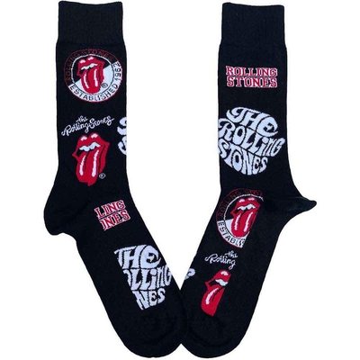 Chaussettes The Rolling Stones Unisex : Logos (Black) (UK Size 7 - 11)