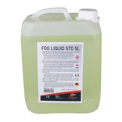 JBSYSTEMS FOG LIQUID STD 5L Liquide à fumée standard pour machine à fumée Bidon de 5 L.