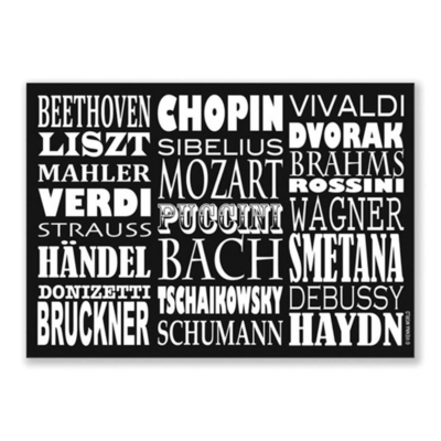 Vienna World Carte A6 - Postcard Composers