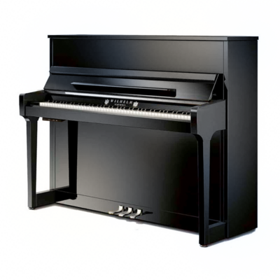 Schimmel W114 Tradition Noir poli-brillant finition chrome + Système silencieux TwinTone