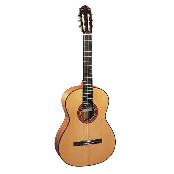 Almansa Guitarras Flamenco 447, 650mm, table en épicéa allemand massif, dos et éclisses en cyprès massif, finition brillante
