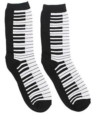 Chaussettes Keyboard Clavier Piano One Size 6-11 UK/40-45 EU