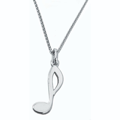 Collier Pendentif Note Argent Sterling Silver