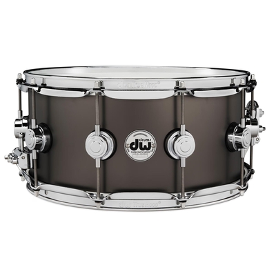 DW Collector Satin Black over Brass Snare 6.5x14