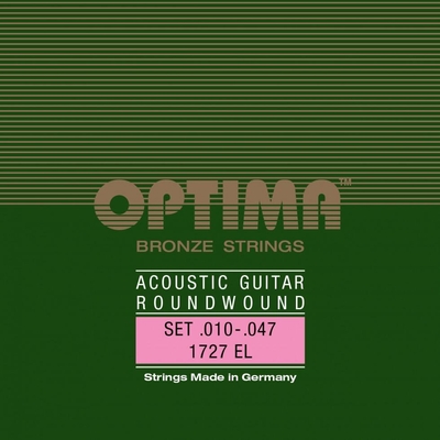 Optima Chrome/Bronze Strings Acoustic Roundwound Set .010-047
