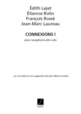 Editions Connexions I pour saxophone alto solo (Londeix)