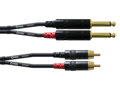 Cordial CFU 3 PC cable patch, 3m, Jack - RCA