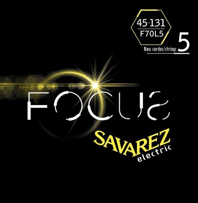 Savarez F70L5 El. Bass 5-String Set .045-.131 Focus Stainless Steel, hexagonal core R./W. Light Tension