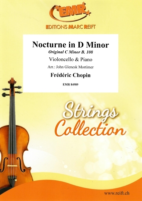 Nocturne in D minor (original : C minor B. 108) (cello and piano)