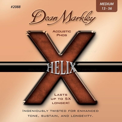 Dean Markley Ac. Helix HD 92/8 Phosphor .013 - .056, Elliptical Wounding, Medium