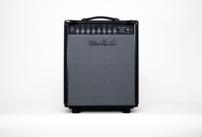 Two-Rock Studio Overdrive combo, black chassis, black suede, EC Collins grey pinstripe cloth, metal trim - 230V