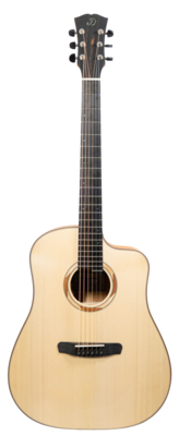Dowina Vintage Series. Sauvignon Dreadnought Cutaway Swiss Spruce/Sapele, LR Baggs EAS-VTC