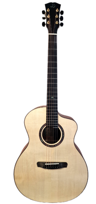 Dowina Vintage Series, Merlot Grand Auditorium Cutaway, Italian Spruce/Macacauba