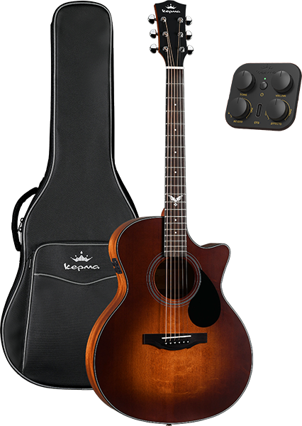 Kepma Guitars F0E-B Grand Auditorium Vintage Burst